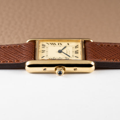 Cartier Must de Tank Vermeil Roman Full Set Ref. 3 66001 from 1986 !