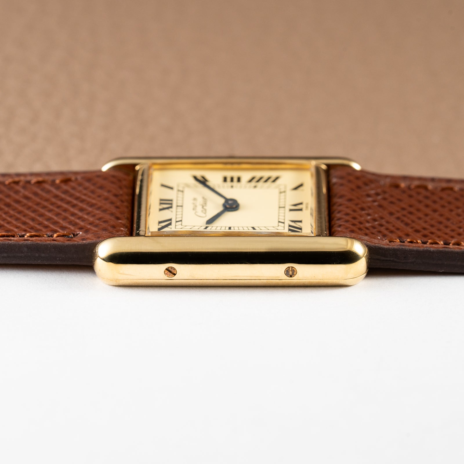 Cartier Must de Tank Vermeil Roman Full Set Ref. 3 66001 from 1986 !