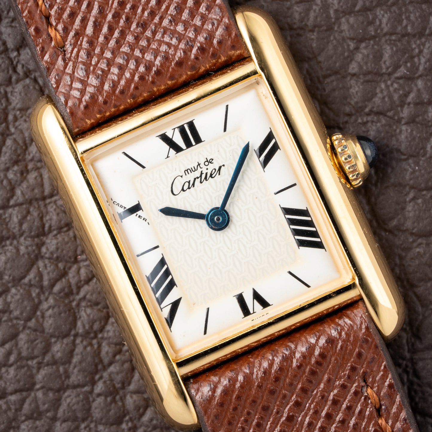 Cartier Tank Must de Vermeil White Roman Dial PM Ref. 1613