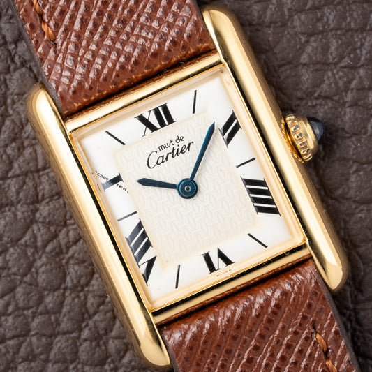 Cartier Tank Must de Vermeil White Roman Dial PM Ref. 1613