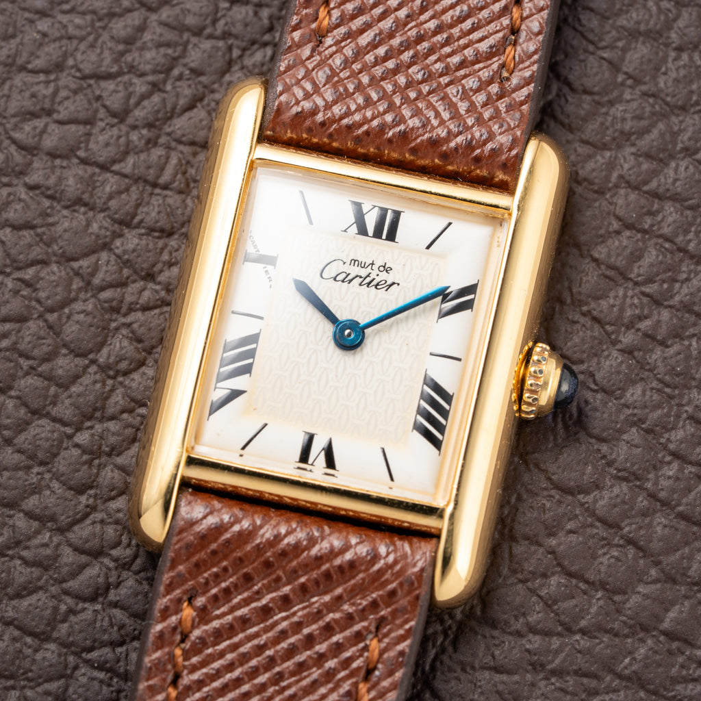 Cartier Tank Must de Vermeil White Roman Dial PM Ref. 1613