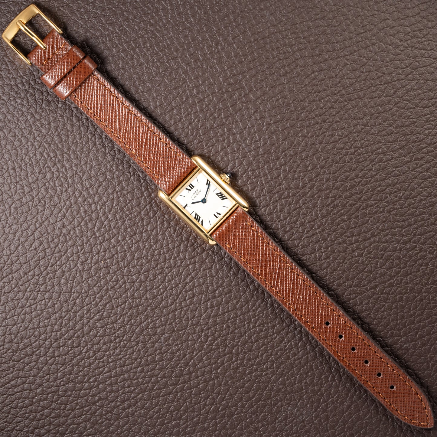 Cartier Tank Must de Vermeil White Roman Dial PM Ref. 1613