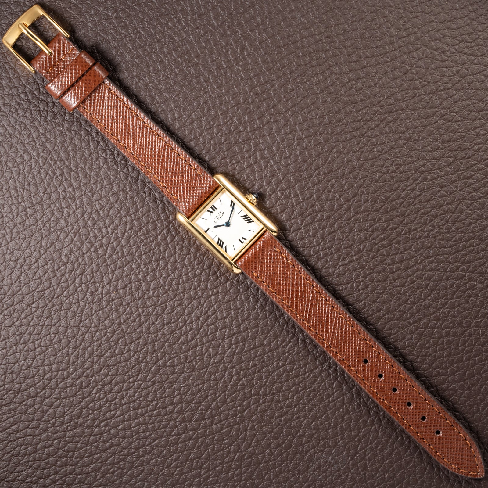 Cartier Tank Must de Vermeil White Roman Dial PM Ref. 1613