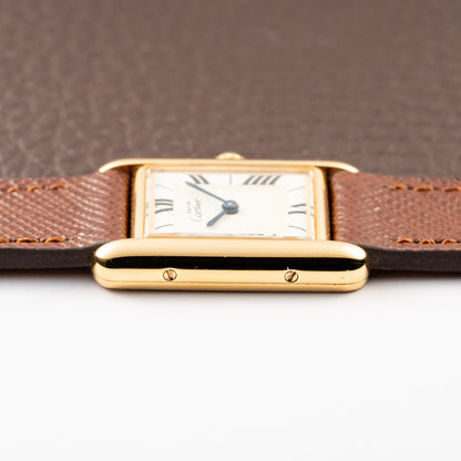 Cartier Tank Must de Vermeil White Roman Dial PM Ref. 1613