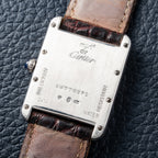 Cartier Tank Must de Large GM Blue Roman Dial 925 Silver Ref. 2414