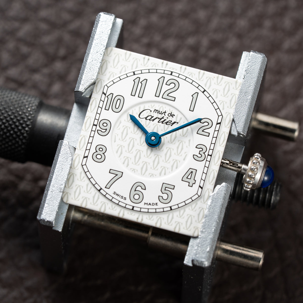 Cartier Tank Must de White Dial Silver 925 Sterling Silver Ref. 2416 From 1990s