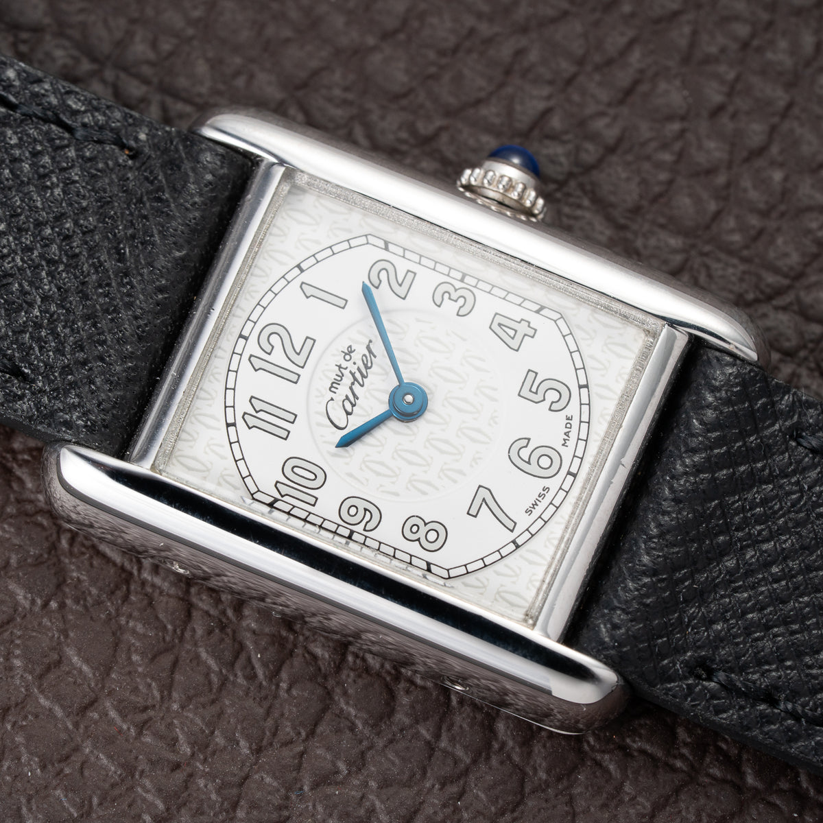 Cartier Tank Must de White Dial Silver 925 Sterling Silver Ref. 2416 From 1990s