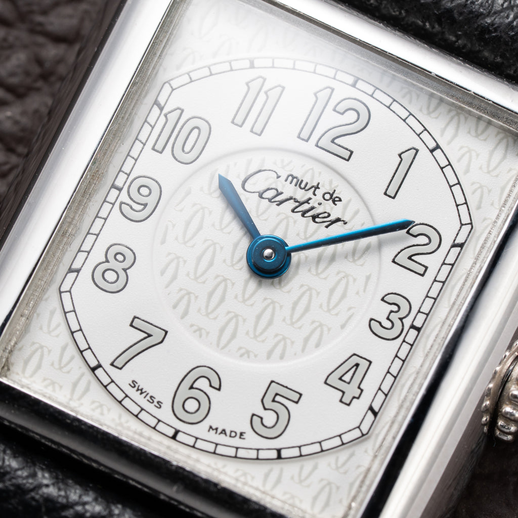 Cartier Tank Must de White Dial Silver 925 Sterling Silver Ref. 2416 From 1990s