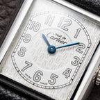 Cartier Tank Must de White Dial Silver 925 Sterling Silver Ref. 2416 From 1990s