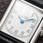 Cartier Tank Must de White Dial Silver 925 Sterling Silver Ref. 2416 From 1990s