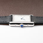 Cartier Tank Must de White Dial Silver 925 Sterling Silver Ref. 2416 From 1990s