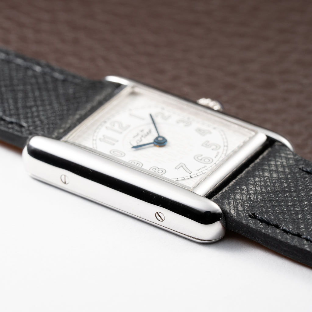 Cartier Tank Must de White Dial Silver 925 Sterling Silver Ref. 2416 From 1990s