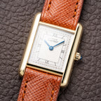 Cartier Tank Must de Silver Art Deco Dial Vermeil Full Set from 1985 with 2025 Cartier Service