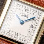 Cartier Tank Must de Silver Art Deco Dial Vermeil Full Set from 1985 with 2025 Cartier Service