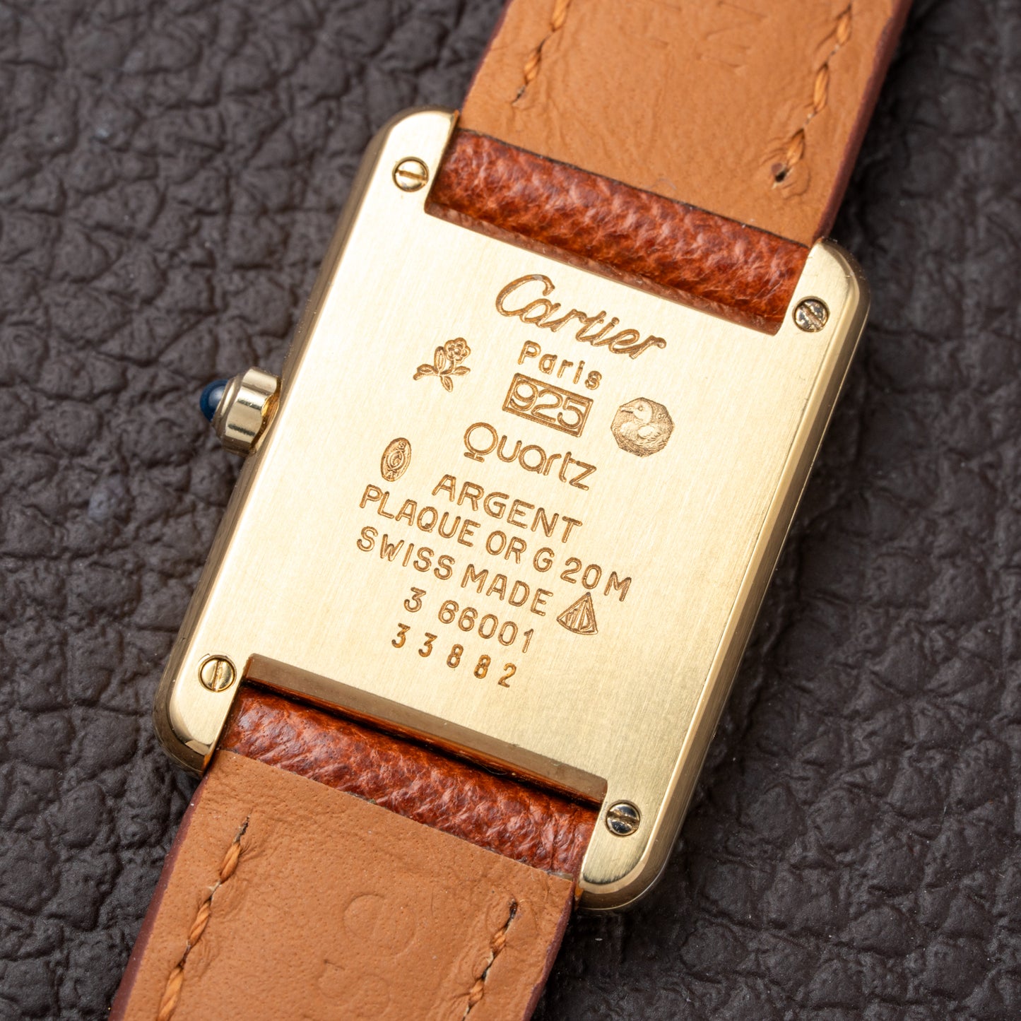 Cartier Tank Must de Silver Art Deco Dial Vermeil Full Set from 1985 with 2025 Cartier Service