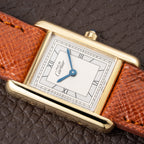 Cartier Tank Must de Silver Art Deco Dial Vermeil Full Set from 1985 with 2025 Cartier Service