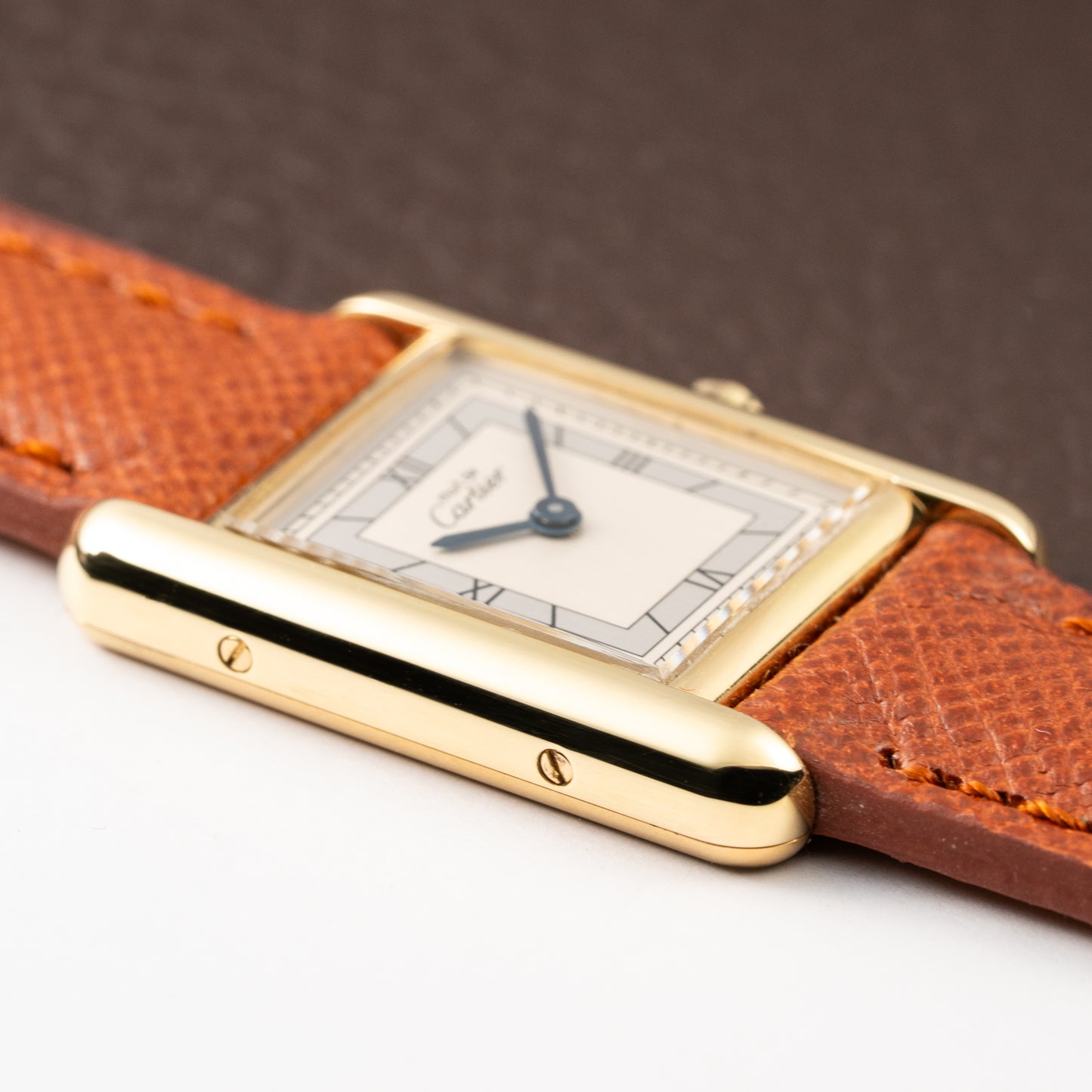 Cartier Tank Must de Silver Art Deco Dial Vermeil Full Set from 1985 with 2025 Cartier Service