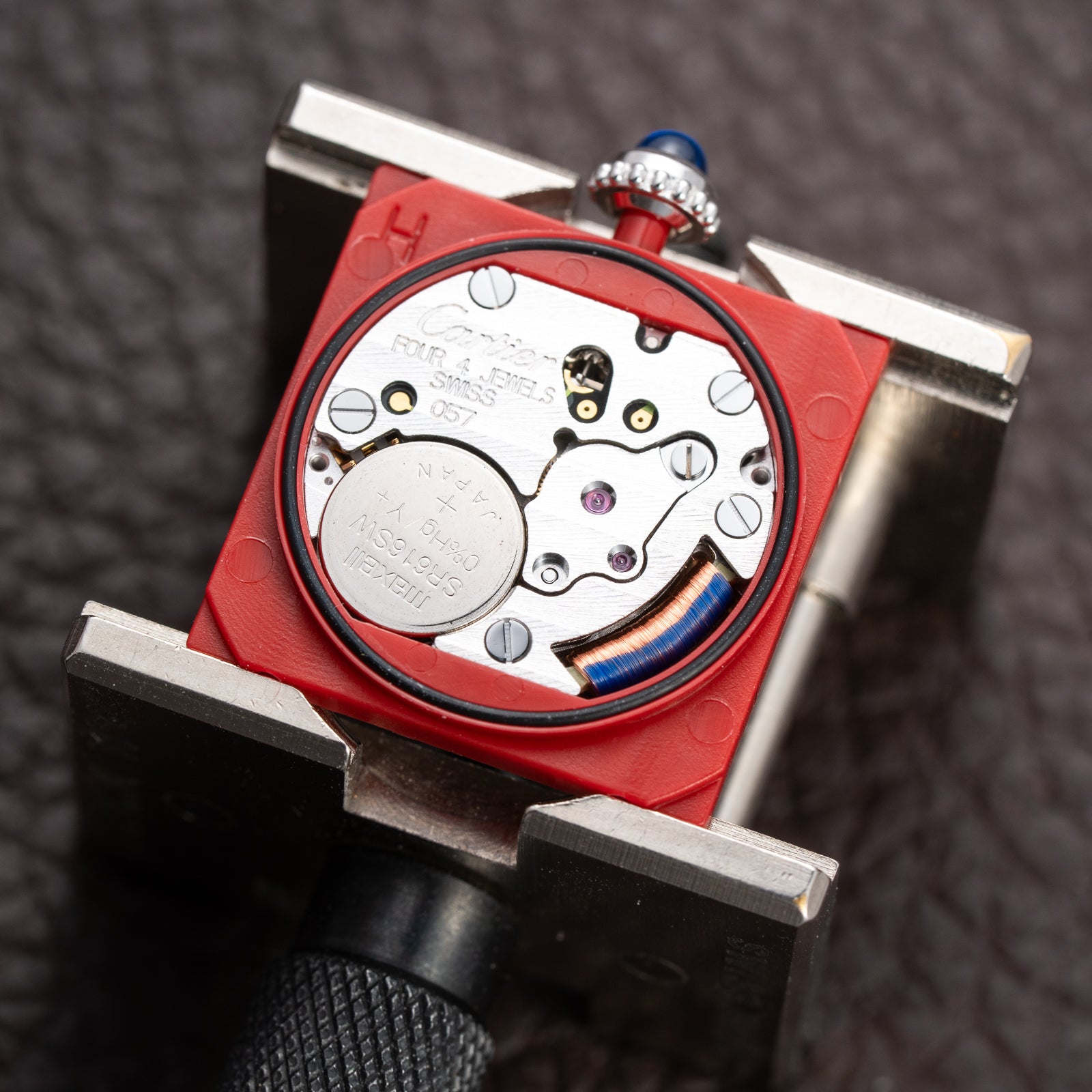 Cartier Tank Must de Silver Blue Roman Dial PM w/ Cartier Service 2026 Ref 666001 From 1980s