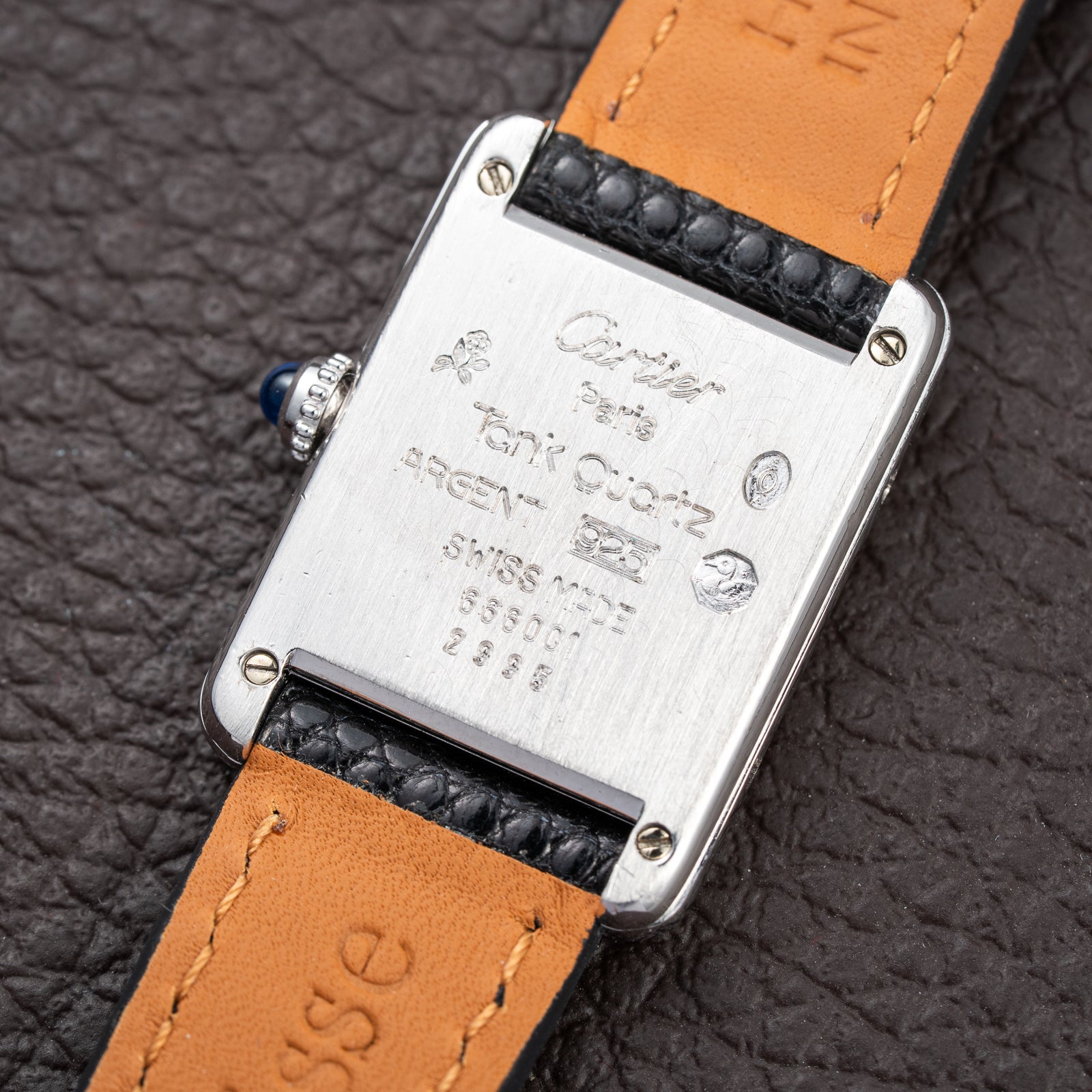 Cartier Tank Must de Silver Blue Roman Dial PM w/ Cartier Service 2026 Ref 666001 From 1980s