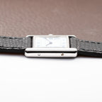 Cartier Tank Must de Silver Blue Roman Dial PM w/ Cartier Service 2026 Ref 666001 From 1980s