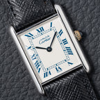 Cartier Must de Tank Silver White Roman Dial GM Reference 690006 from 1990s