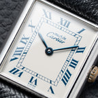 Cartier Must de Tank Silver White Roman Dial GM Reference 690006 from 1990s