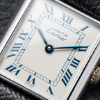 Cartier Must de Tank Silver White Roman Dial GM Reference 690006 from 1990s