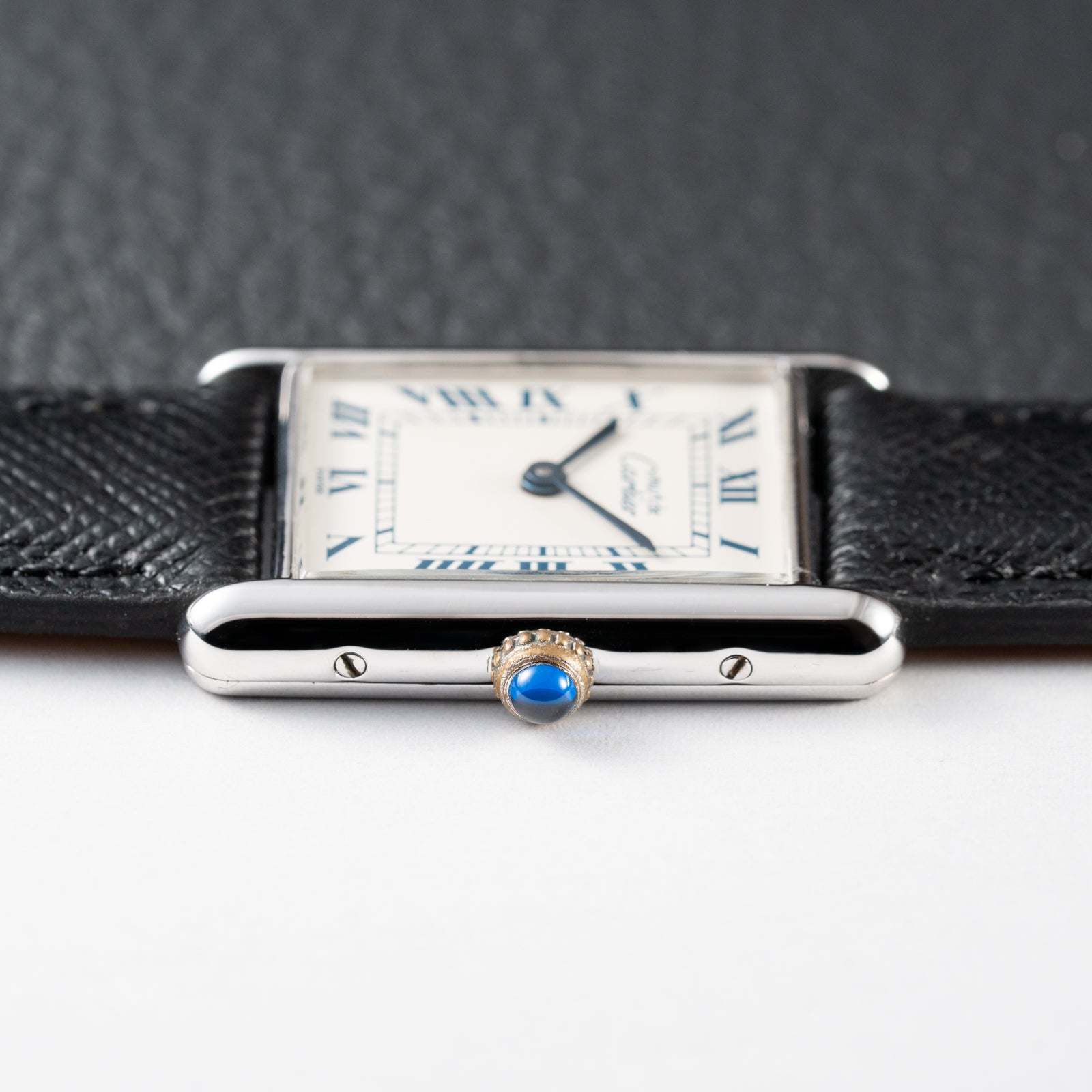 Cartier Must de Tank Silver White Roman Dial GM Reference 690006 from 1990s