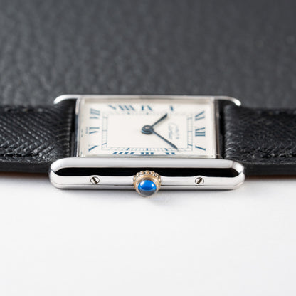 Cartier Must de Tank Silver White Roman Dial GM Reference 690006 from 1990s