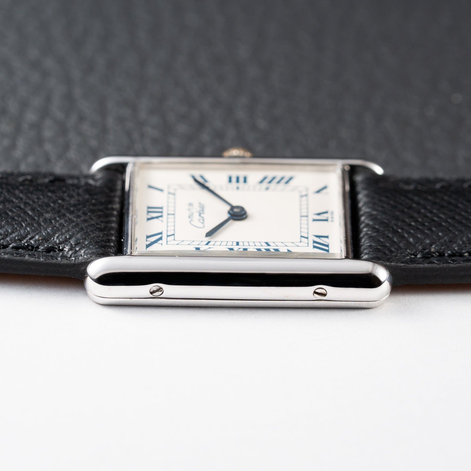 Cartier Must de Tank Silver White Roman Dial GM Reference 690006 from 1990s
