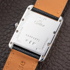 Cartier Tank Must de White Blue Roman Dial Large GM 925 Silver Ref. 2414 from 2000s