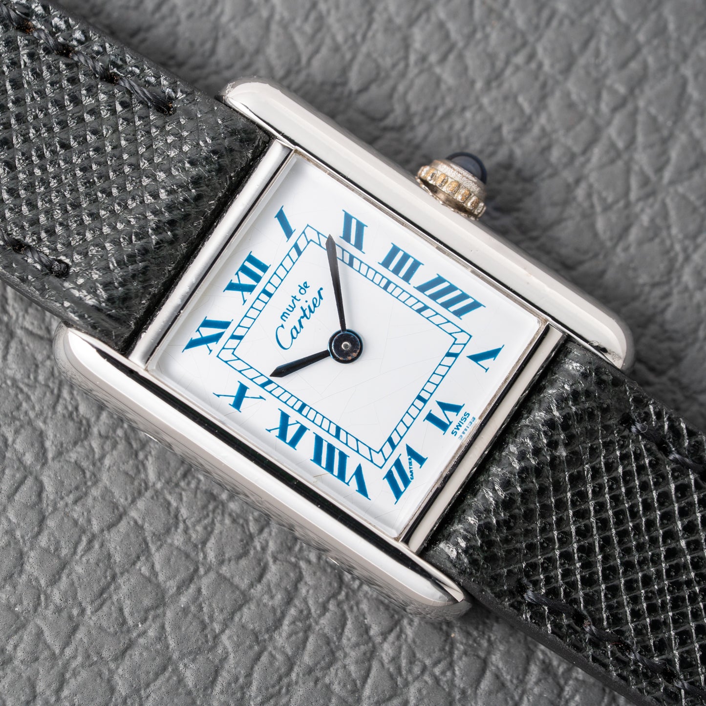 Cartier Must de Tank Silver White Roman Dial PM SM Reference 3 66001