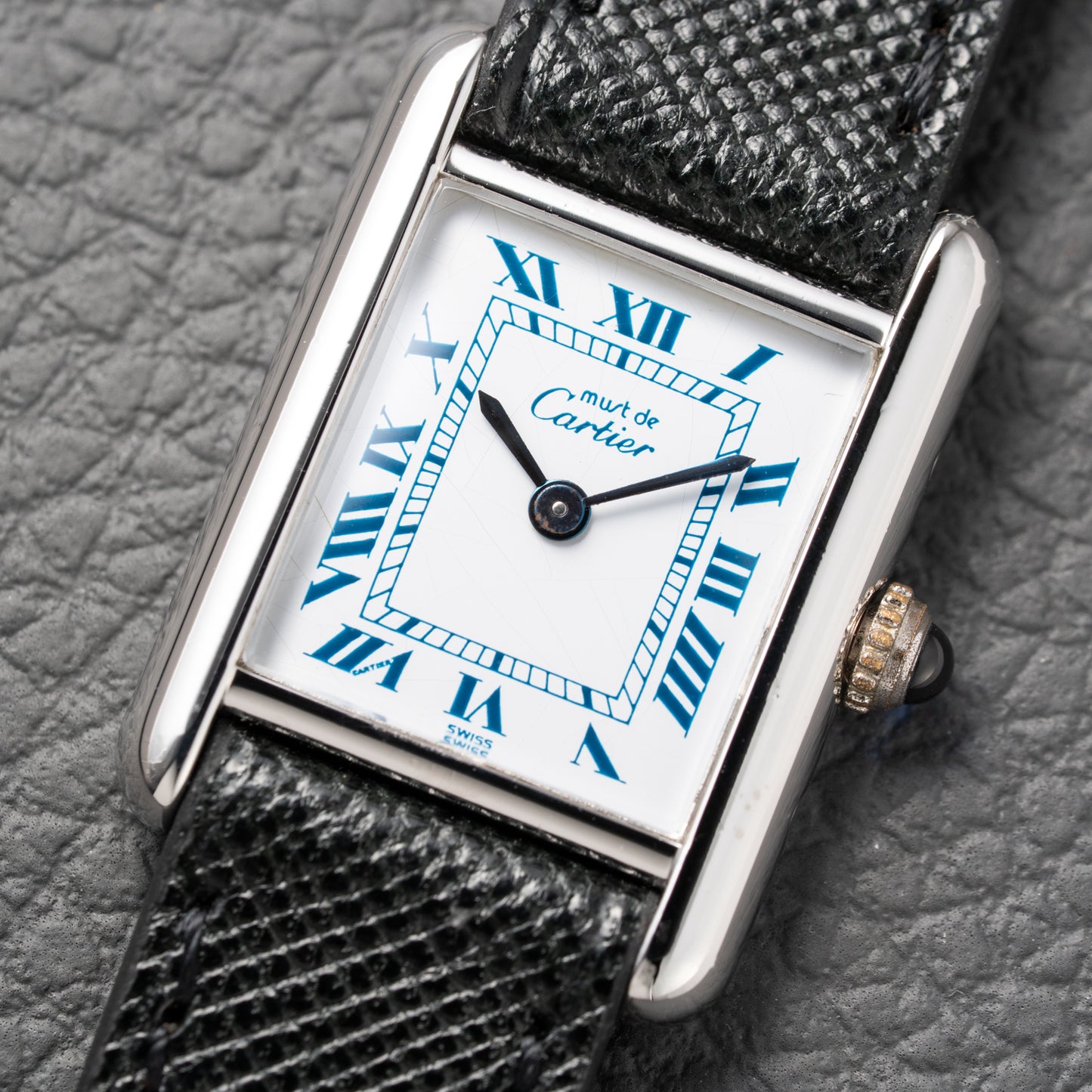Cartier Must de Tank Silver White Roman Dial PM SM Reference 3 66001