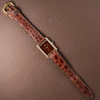 Cartier Tank Must de Vermeil ‘Turtle Shell’ Brown Wood Dial GM 1980s