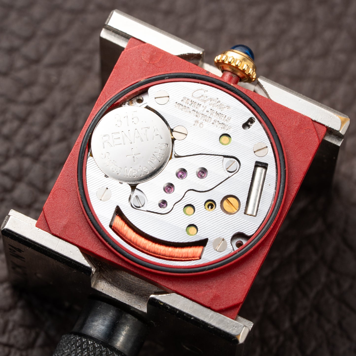 Cartier Tank Must de Vermeil Tricolor Trinity Mirror Dial Ref 590005 from 1990s