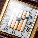 Cartier Tank Must de Vermeil Tricolor Trinity Mirror Dial Ref 590005 from 1990s