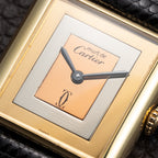 Cartier Tank Must de Rare Trinity Mirror Dial Vermeil GM from 1980s