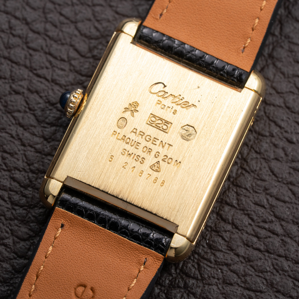 Cartier Tank Must de Rare Trinity Mirror Dial Vermeil GM from 1980s