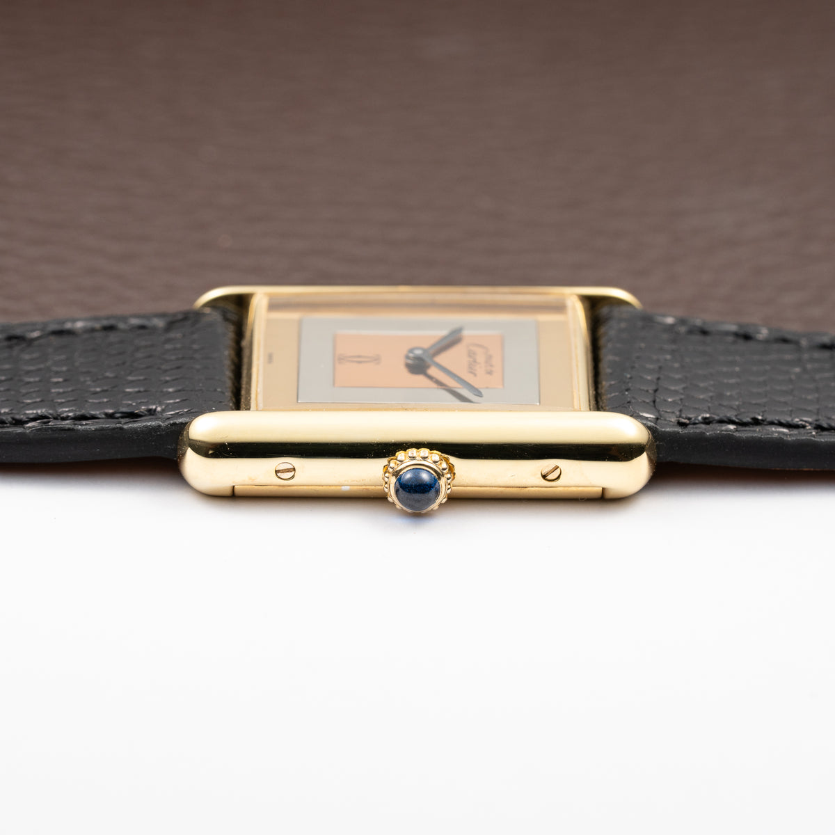 Cartier Tank Must de Rare Trinity Mirror Dial Vermeil GM from 1980s