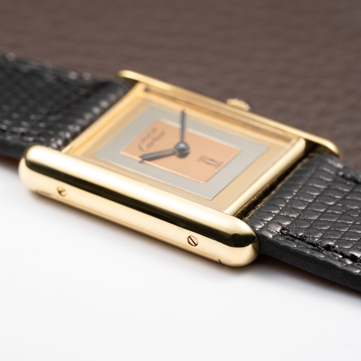Cartier Tank Must de Rare Trinity Mirror Dial Vermeil GM from 1980s
