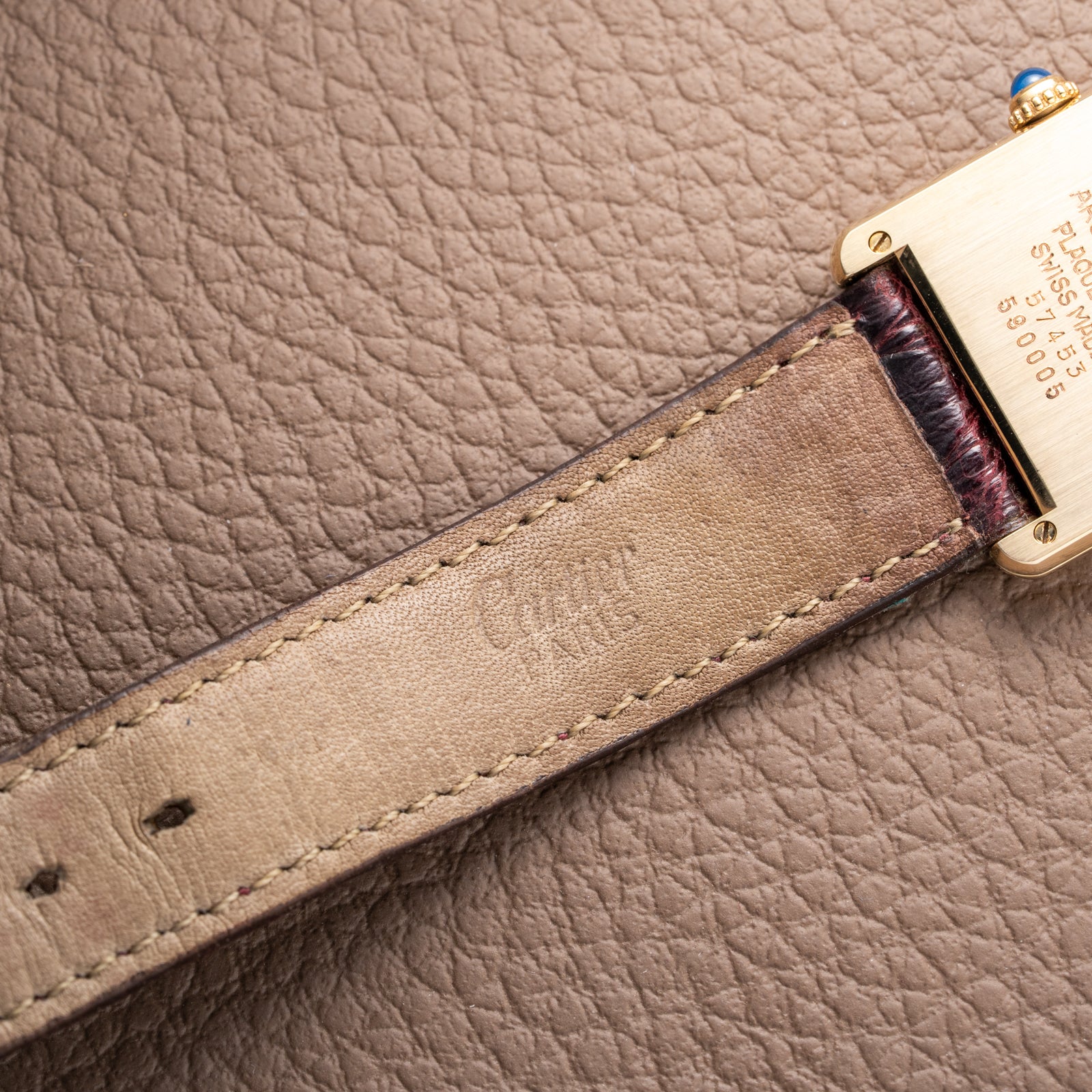 Cartier Must de Tank Vermeil Vendôme Roman Ivory Column Dial GM Ref 590005