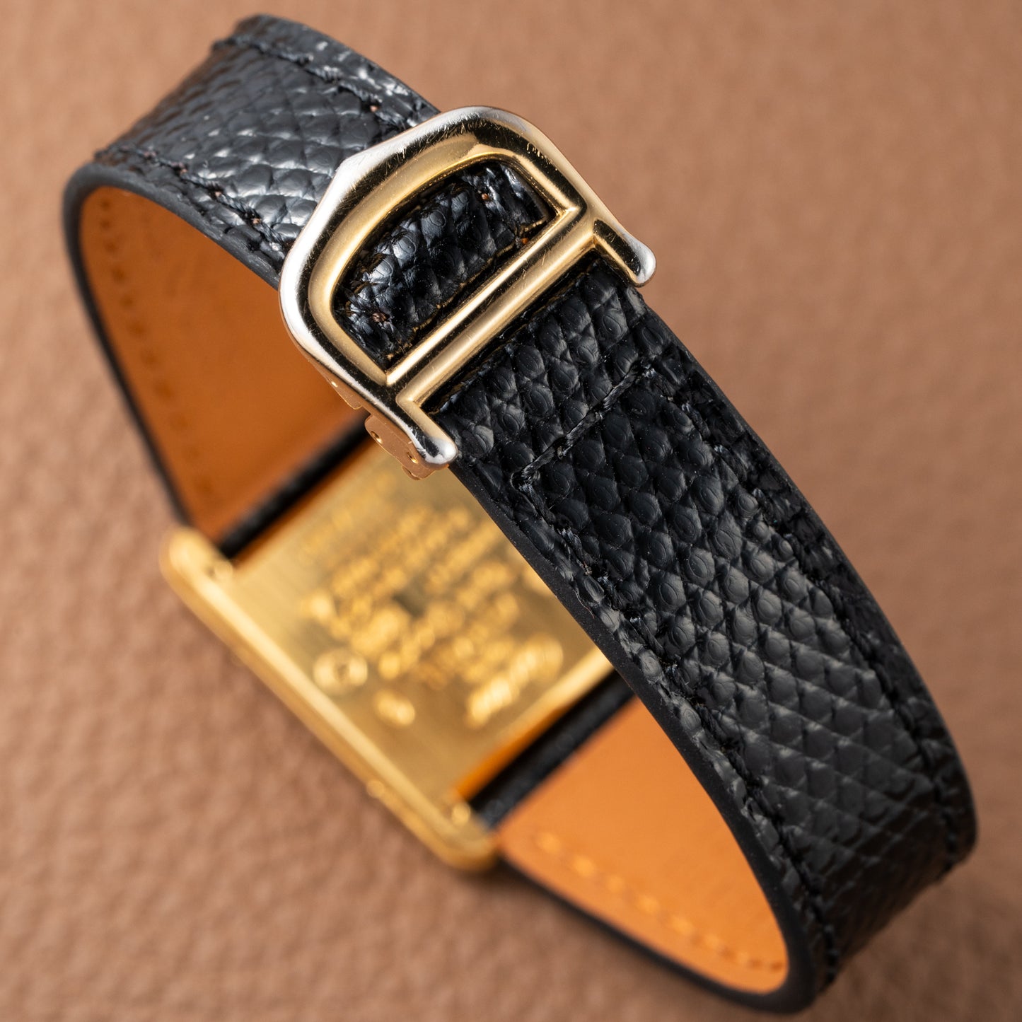 Cartier Tank Must de Vermeil Art Deco Black Dial Full Set Ref 5057001 from 1989