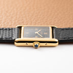 Cartier Tank Must de Vermeil Art Deco Black Dial Full Set Ref 5057001 from 1989