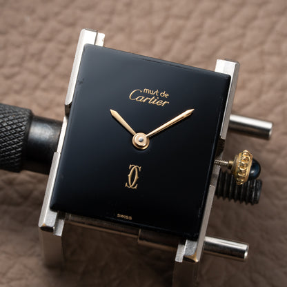 Cartier Tank Must de Vermeil Black 'Onyx' Dial GM from 1990s