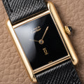 Cartier Tank Must de Vermeil Black 'Onyx' Dial GM from 1990s