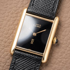 Cartier Tank Must de Vermeil Black 'Onyx' Dial GM from 1990s