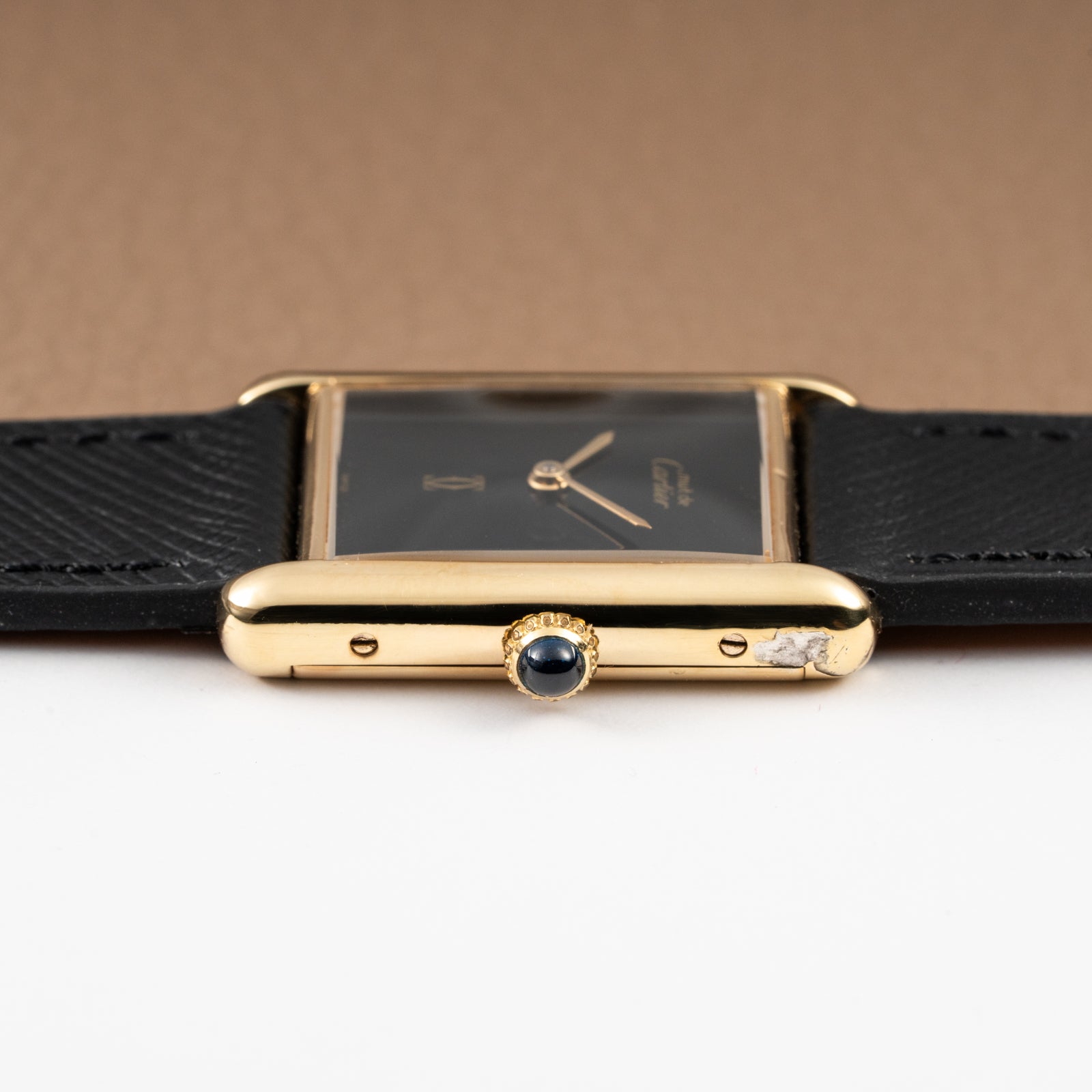 Cartier Tank Must de Vermeil Black 'Onyx' Dial GM from 1990s