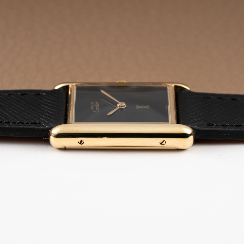 Cartier Tank Must de Vermeil Black 'Onyx' Dial GM from 1990s