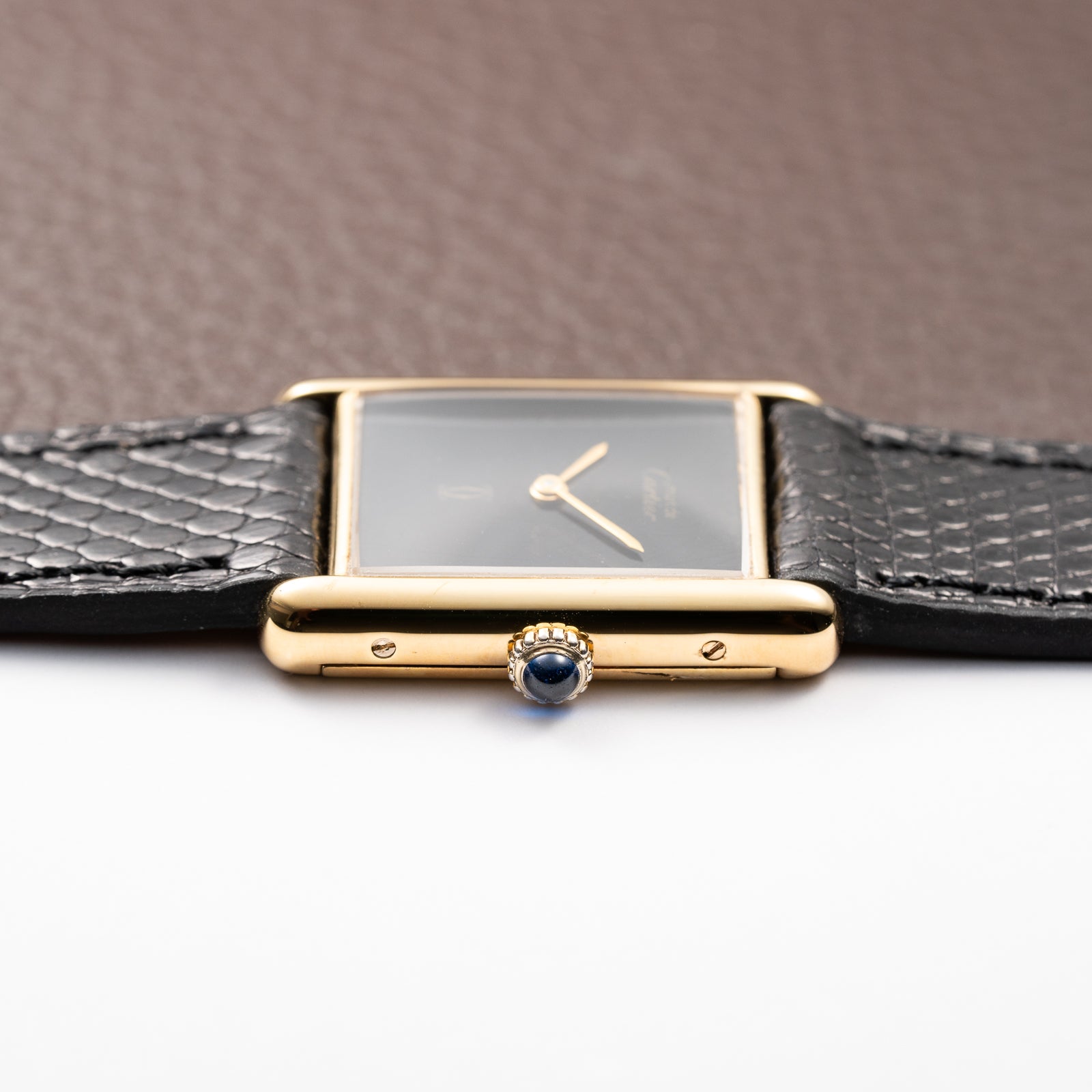 Cartier Tank Must de Black Onyx Dial Vermeil GM from 1980s
