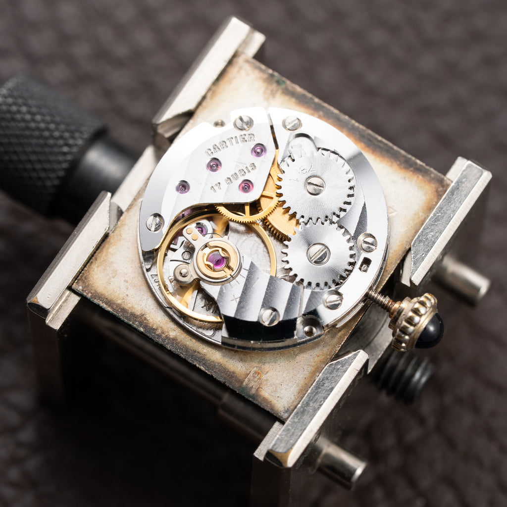 Cartier Tank Must de Black Onyx Dial Vermeil GM from 1980s